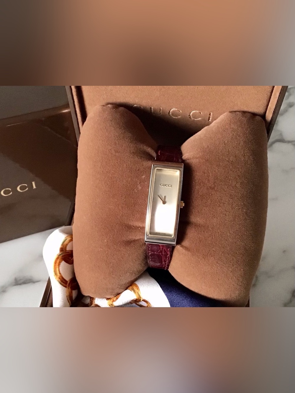 GUCCI Wrist Watch 18k Yellow Gold/SS ST 52000L Limited Year 1989 VTG Timepiece
